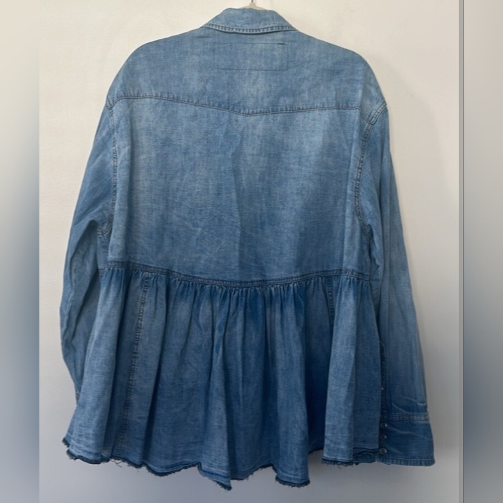 We The Free, Free People Denim Women's Top - Picture 5 of 6